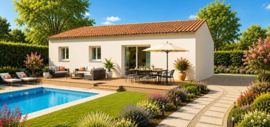 Maison neuve à Blauzac, Occitanie