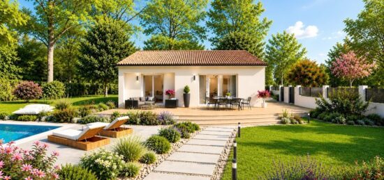 Maison neuve à Saussines, Occitanie