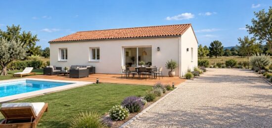 Maison neuve à Vézénobres, Occitanie